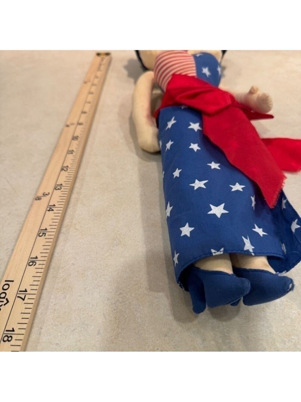 Betty Boop 1983 Patriotic Plush Rag Doll 18 Inch - Picture 7 of 7